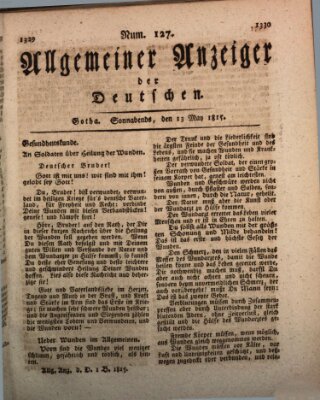 Allgemeiner Anzeiger der Deutschen Samstag 13. Mai 1815