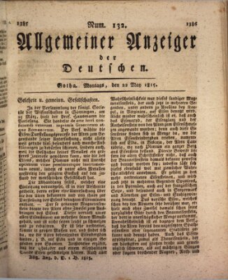 Allgemeiner Anzeiger der Deutschen Montag 22. Mai 1815