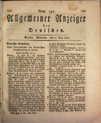 Allgemeiner Anzeiger der Deutschen Mittwoch 31. Mai 1815