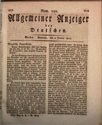 Allgemeiner Anzeiger der Deutschen Freitag 9. Juni 1815