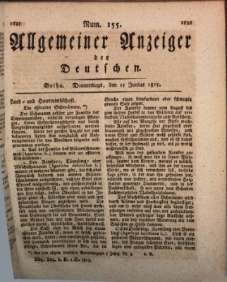 Allgemeiner Anzeiger der Deutschen Donnerstag 15. Juni 1815