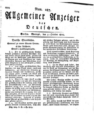 Allgemeiner Anzeiger der Deutschen Montag 30. Oktober 1815