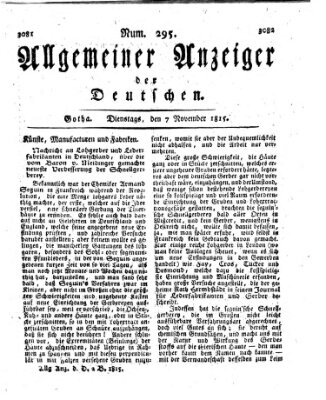 Allgemeiner Anzeiger der Deutschen Dienstag 7. November 1815