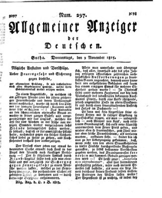 Allgemeiner Anzeiger der Deutschen Donnerstag 9. November 1815