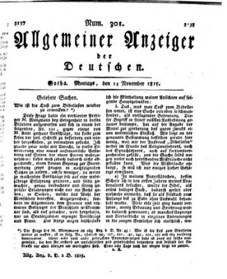 Allgemeiner Anzeiger der Deutschen Montag 13. November 1815