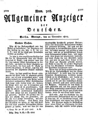 Allgemeiner Anzeiger der Deutschen Montag 20. November 1815