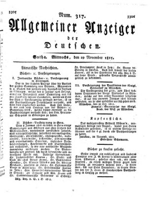 Allgemeiner Anzeiger der Deutschen Mittwoch 29. November 1815