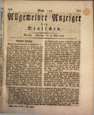 Allgemeiner Anzeiger der Deutschen Montag 20. Mai 1816