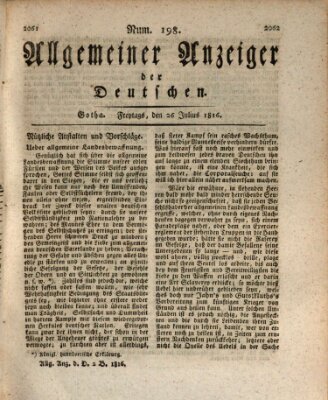 Allgemeiner Anzeiger der Deutschen Freitag 26. Juli 1816