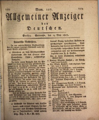 Allgemeiner Anzeiger der Deutschen Mittwoch 14. Mai 1817