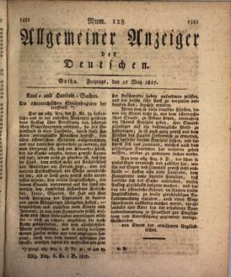 Allgemeiner Anzeiger der Deutschen Freitag 16. Mai 1817