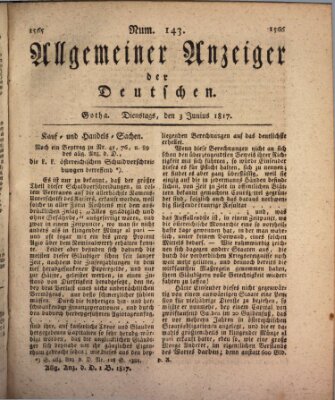 Allgemeiner Anzeiger der Deutschen Dienstag 3. Juni 1817