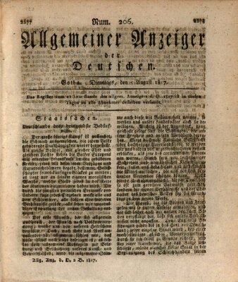 Allgemeiner Anzeiger der Deutschen Dienstag 5. August 1817