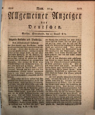 Allgemeiner Anzeiger der Deutschen Samstag 23. August 1817