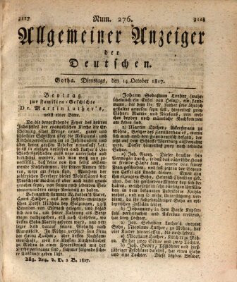Allgemeiner Anzeiger der Deutschen Dienstag 14. Oktober 1817