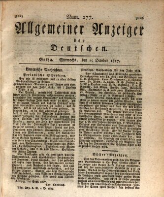 Allgemeiner Anzeiger der Deutschen Mittwoch 15. Oktober 1817