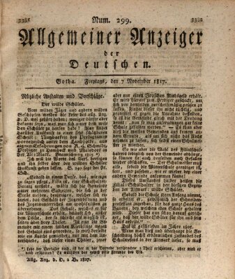 Allgemeiner Anzeiger der Deutschen Freitag 7. November 1817