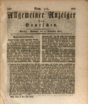 Allgemeiner Anzeiger der Deutschen Freitag 14. November 1817