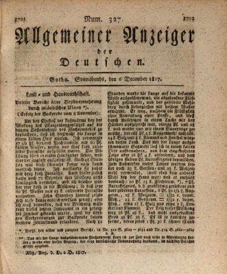 Allgemeiner Anzeiger der Deutschen Samstag 6. Dezember 1817