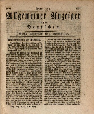 Allgemeiner Anzeiger der Deutschen Donnerstag 11. Dezember 1817