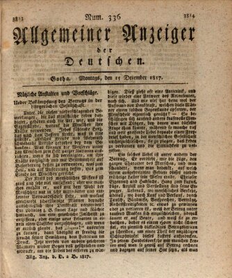 Allgemeiner Anzeiger der Deutschen Montag 15. Dezember 1817