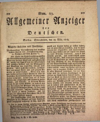 Allgemeiner Anzeiger der Deutschen Samstag 28. März 1818