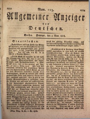 Allgemeiner Anzeiger der Deutschen Freitag 8. Mai 1818