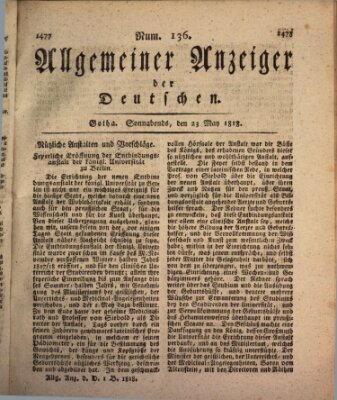 Allgemeiner Anzeiger der Deutschen Samstag 23. Mai 1818