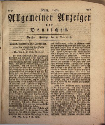 Allgemeiner Anzeiger der Deutschen Freitag 29. Mai 1818