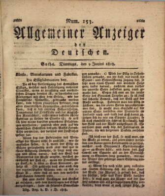 Allgemeiner Anzeiger der Deutschen Dienstag 9. Juni 1818