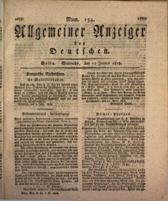 Allgemeiner Anzeiger der Deutschen Mittwoch 10. Juni 1818