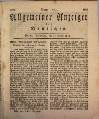 Allgemeiner Anzeiger der Deutschen Dienstag 30. Juni 1818