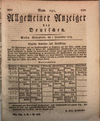 Allgemeiner Anzeiger der Deutschen Samstag 5. September 1818