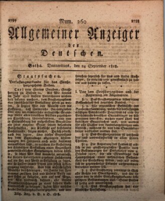 Allgemeiner Anzeiger der Deutschen Donnerstag 24. September 1818