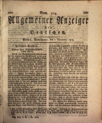 Allgemeiner Anzeiger der Deutschen Samstag 7. November 1818