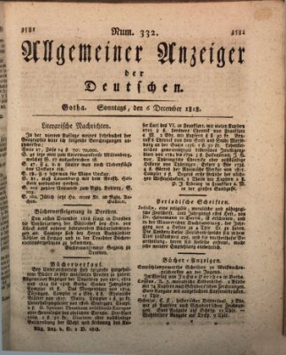 Allgemeiner Anzeiger der Deutschen Sonntag 6. Dezember 1818