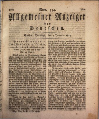 Allgemeiner Anzeiger der Deutschen Dienstag 8. Dezember 1818