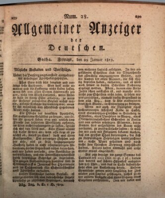 Allgemeiner Anzeiger der Deutschen Freitag 29. Januar 1819