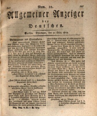 Allgemeiner Anzeiger der Deutschen Dienstag 30. März 1819