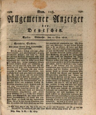 Allgemeiner Anzeiger der Deutschen Mittwoch 12. Mai 1819