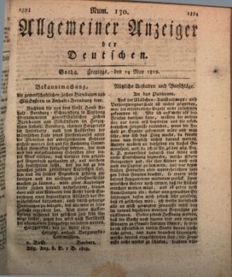 Allgemeiner Anzeiger der Deutschen Freitag 14. Mai 1819