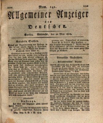 Allgemeiner Anzeiger der Deutschen Mittwoch 26. Mai 1819