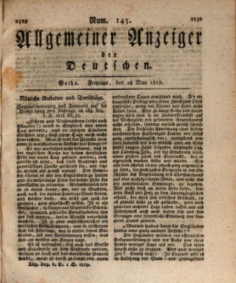 Allgemeiner Anzeiger der Deutschen Freitag 28. Mai 1819