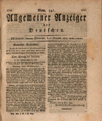 Allgemeiner Anzeiger der Deutschen Mittwoch 15. Dezember 1819