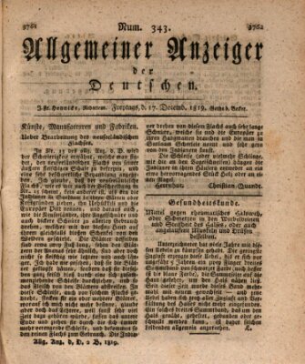 Allgemeiner Anzeiger der Deutschen Freitag 17. Dezember 1819