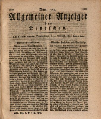 Allgemeiner Anzeiger der Deutschen Donnerstag 30. Dezember 1819