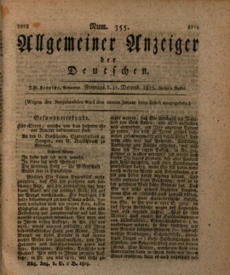 Allgemeiner Anzeiger der Deutschen Freitag 31. Dezember 1819