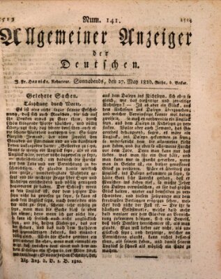 Allgemeiner Anzeiger der Deutschen Samstag 27. Mai 1820