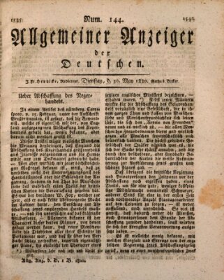 Allgemeiner Anzeiger der Deutschen Dienstag 30. Mai 1820