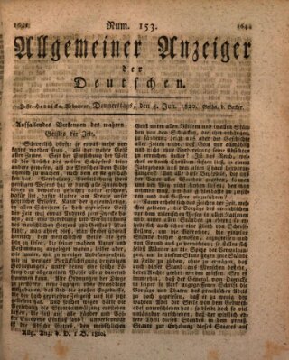 Allgemeiner Anzeiger der Deutschen Donnerstag 8. Juni 1820